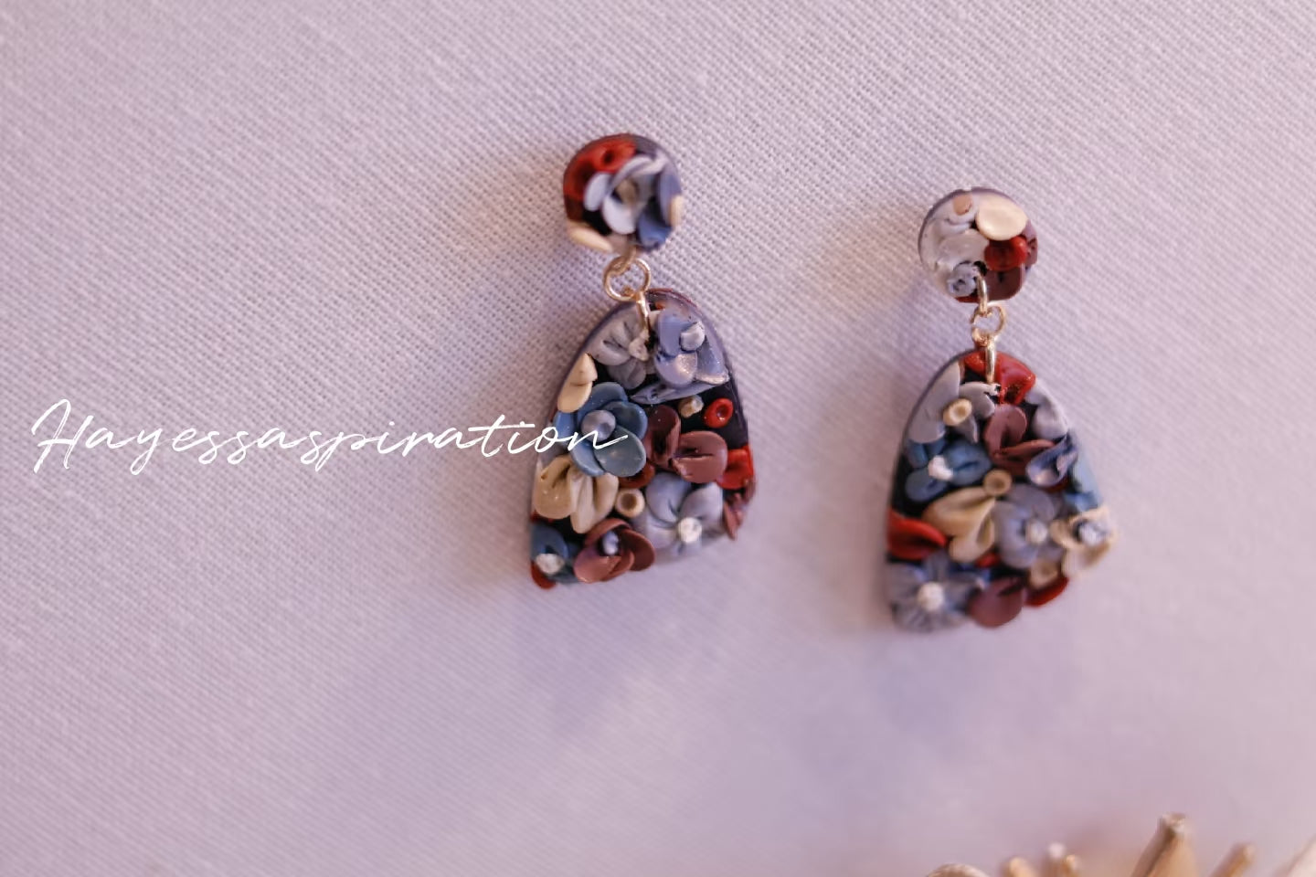 Floral Polymer Clay Earrings