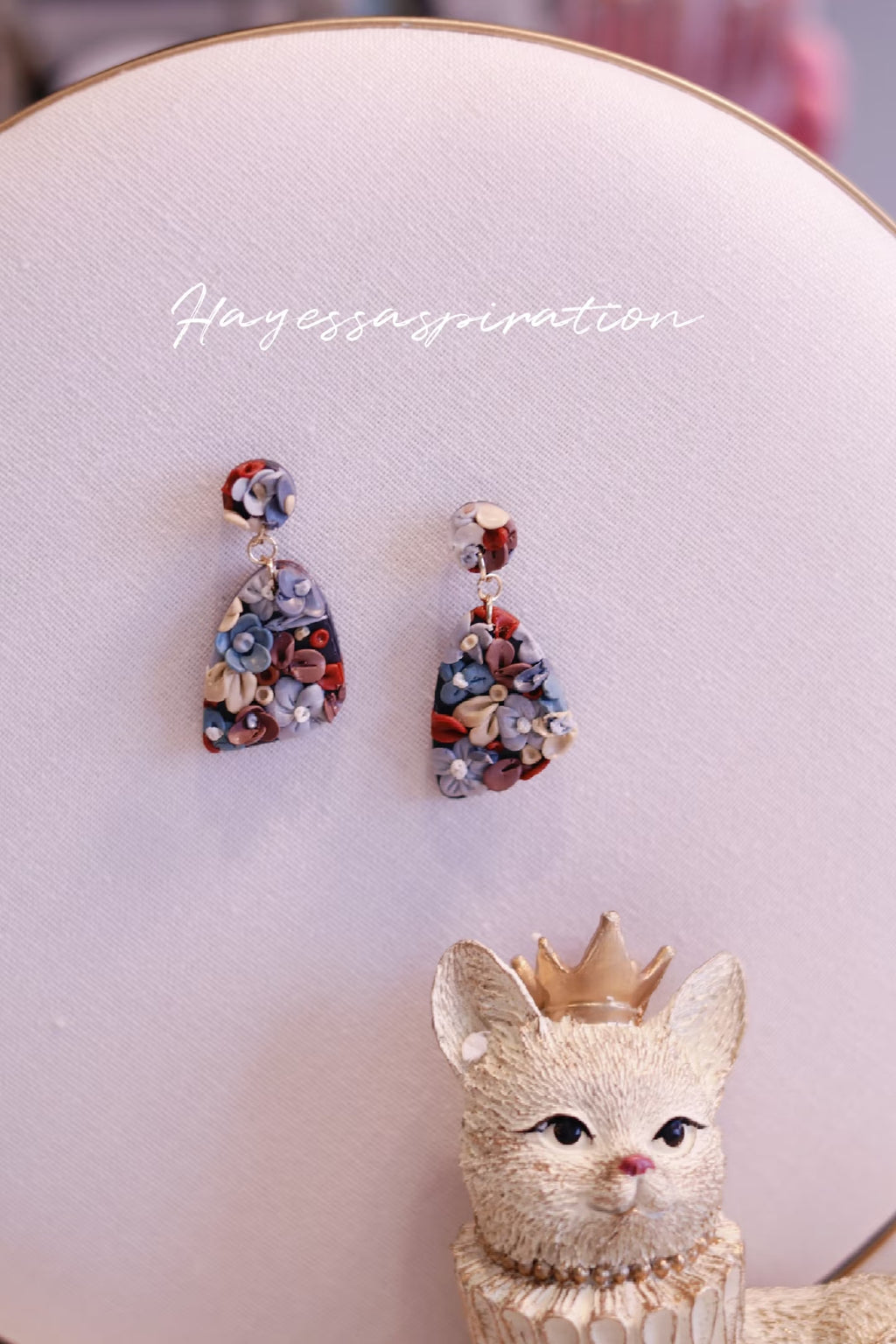 Floral Polymer Clay Earrings