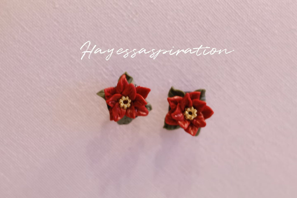 Poinsettia Love Earrings