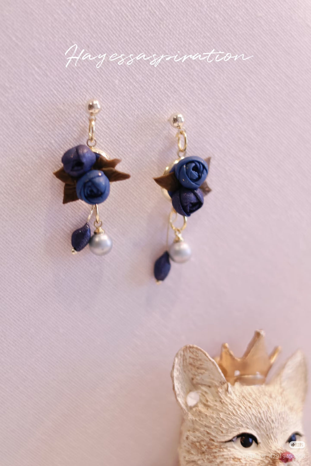 Rose of Blue Earrings