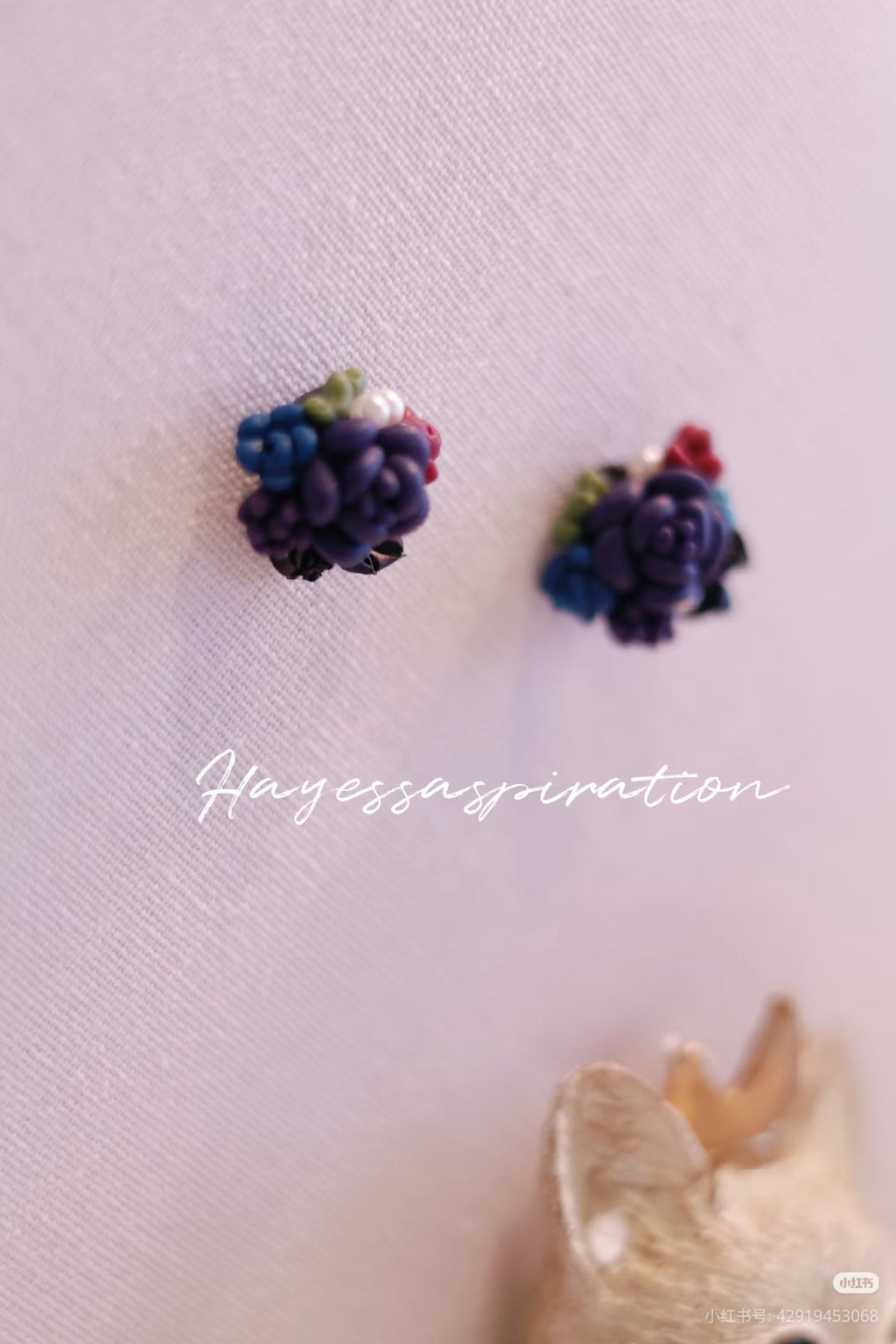 Cute succulent stud earrings