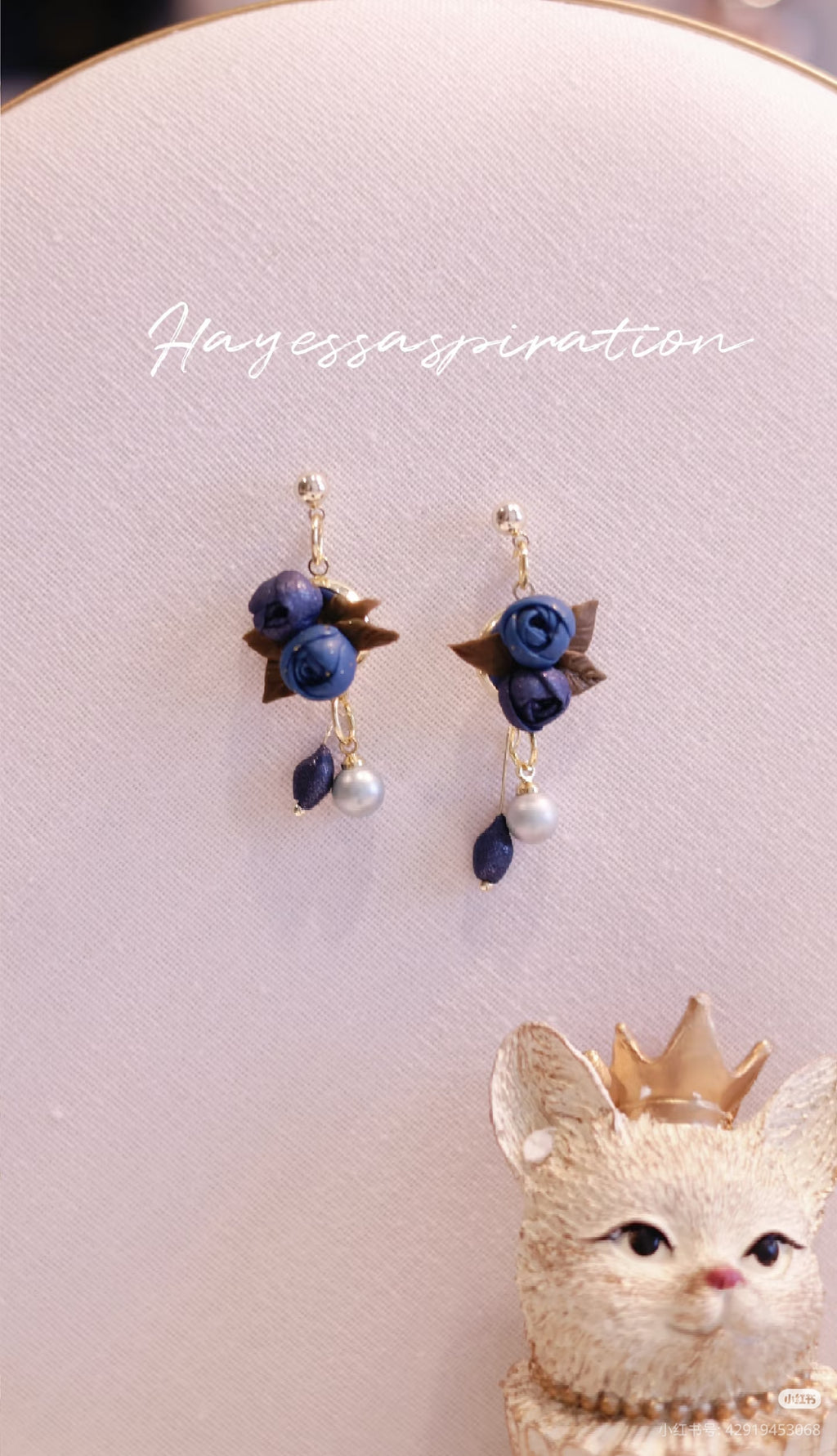 Rose of Blue Earrings
