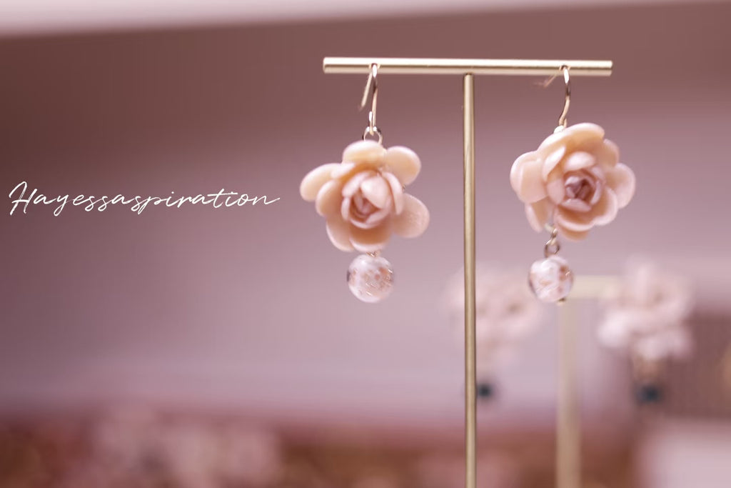 Moonlight Rose Dangle Earrings