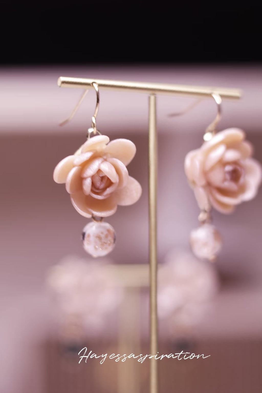 Moonlight Rose Dangle Earrings