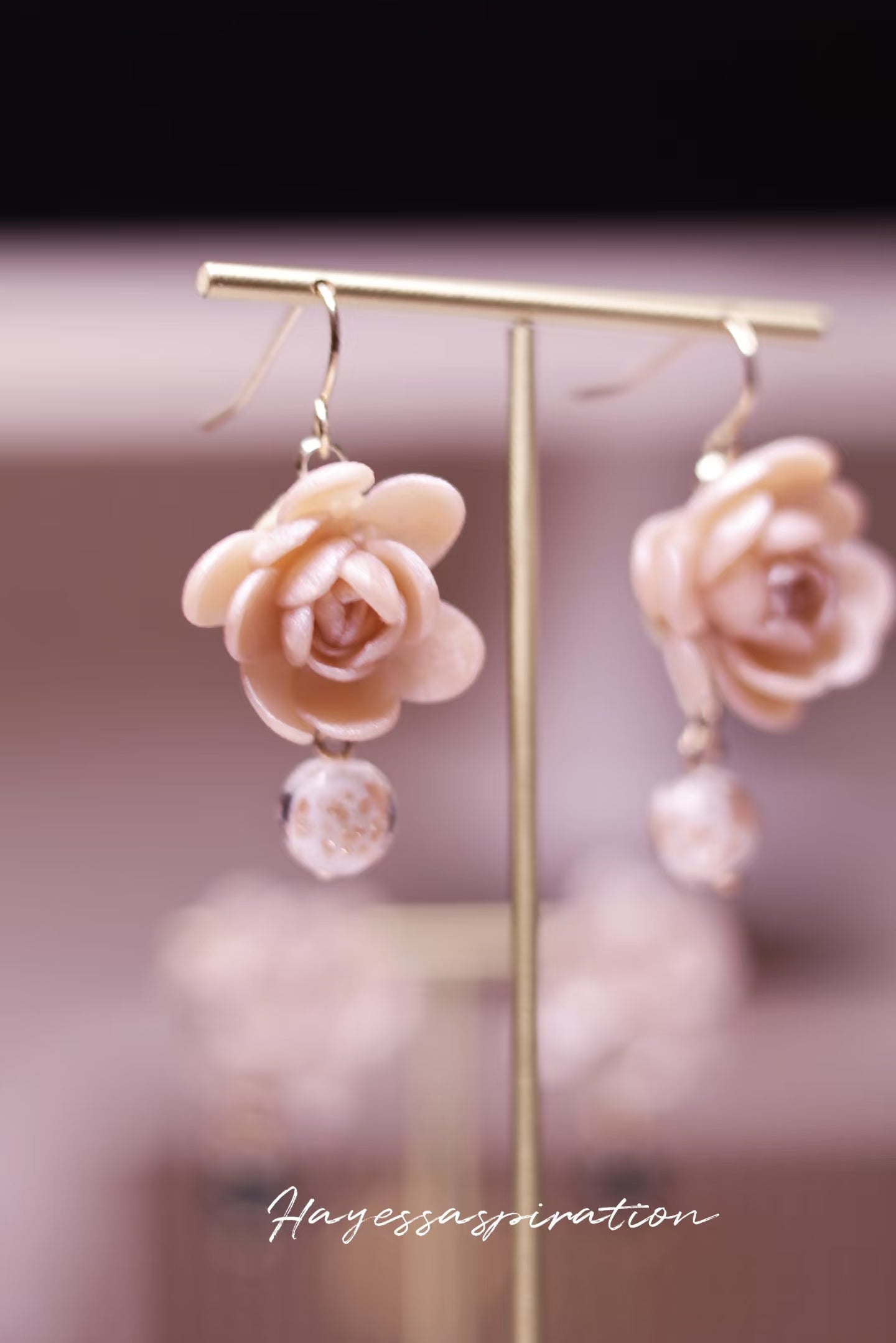 Moonlight Rose Dangle Earrings