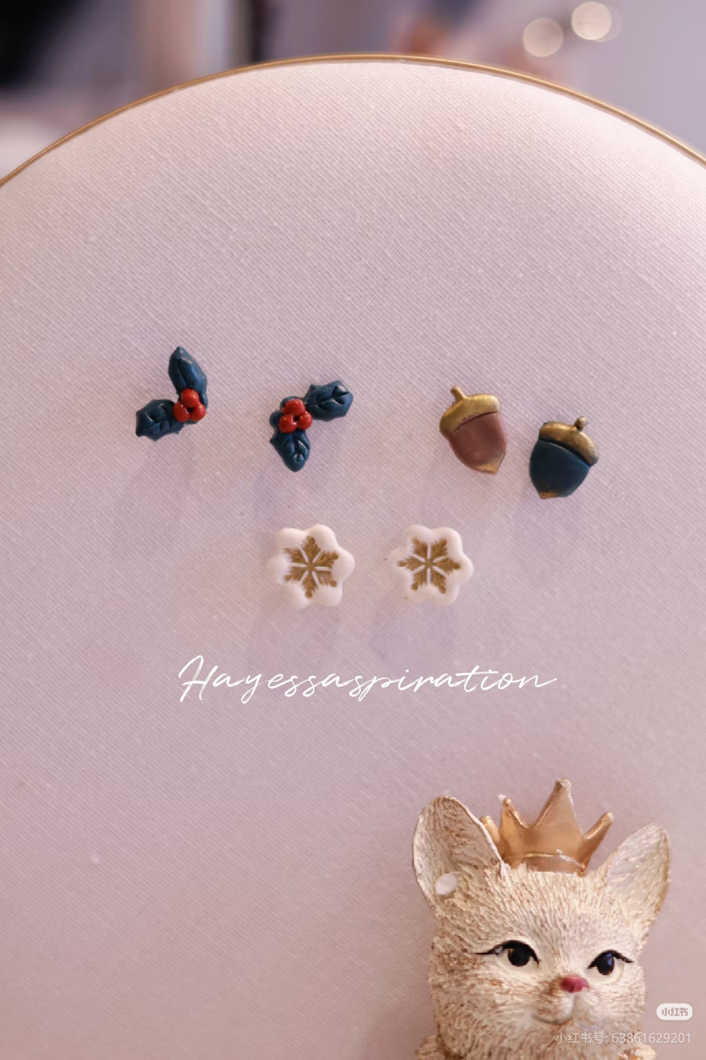 CUTE Xmas studs - 3 pairs