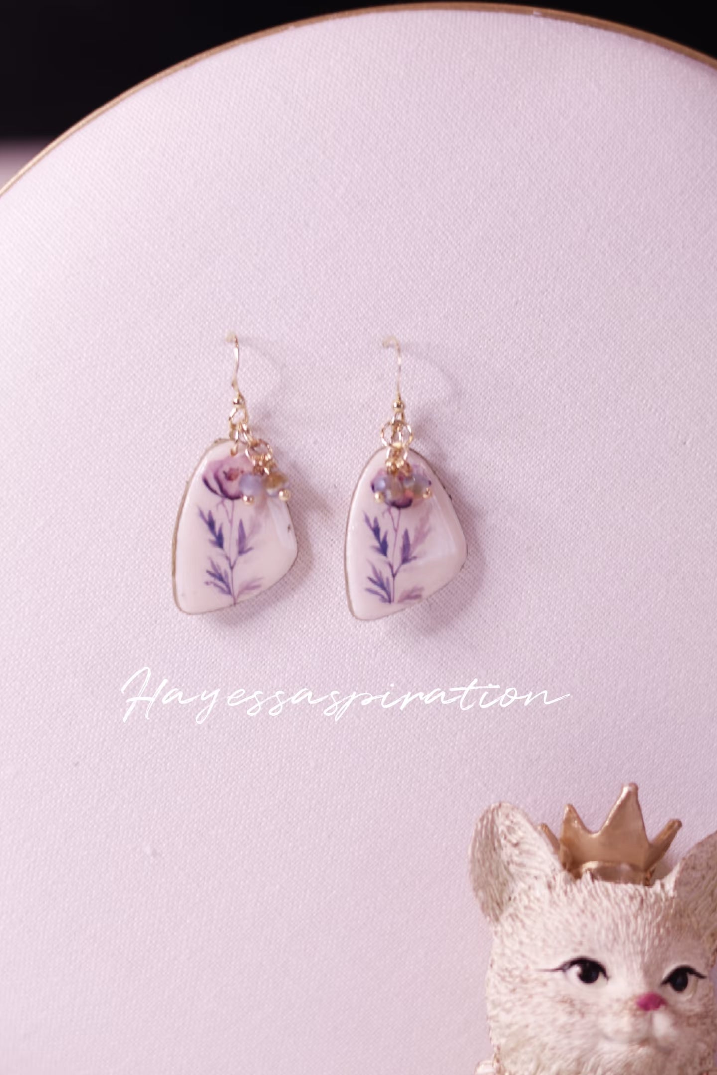Lavender Drop Earrings