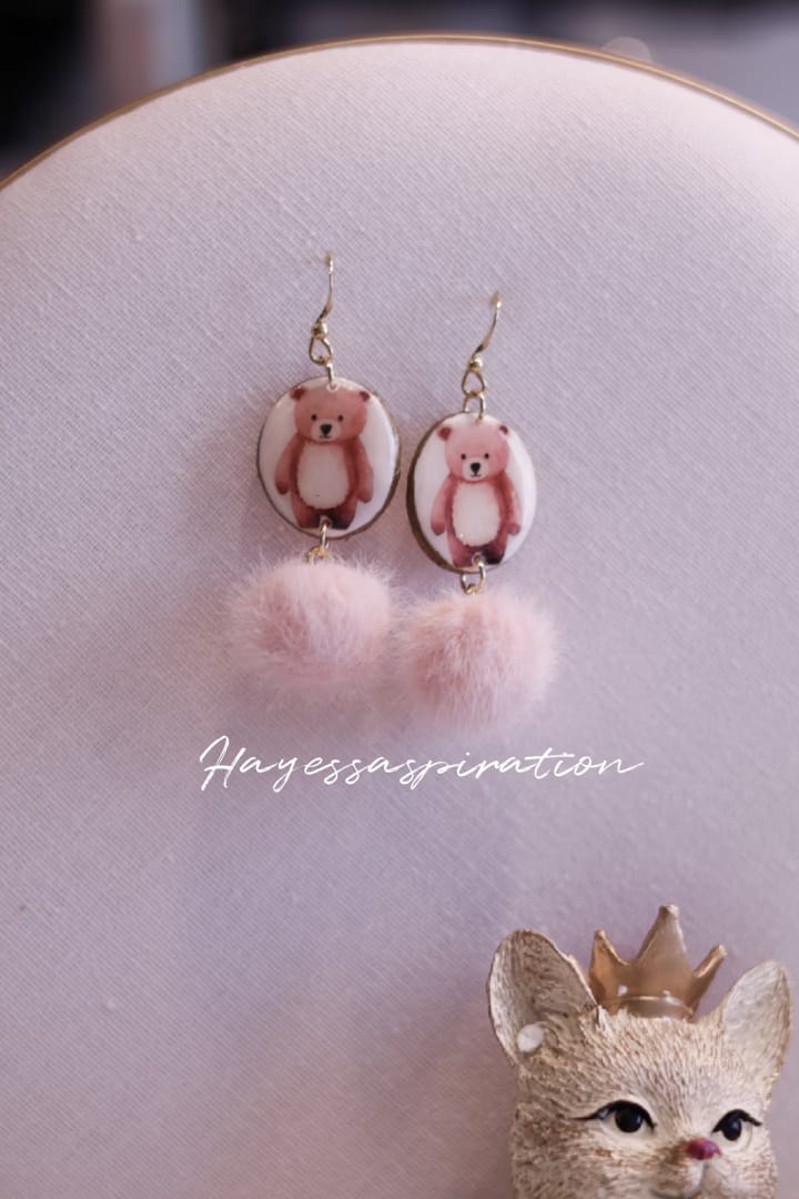 Terry Pom Pom Xmas Earrings