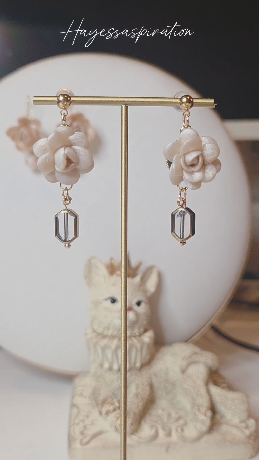 Ivory Petal Grace Earrings