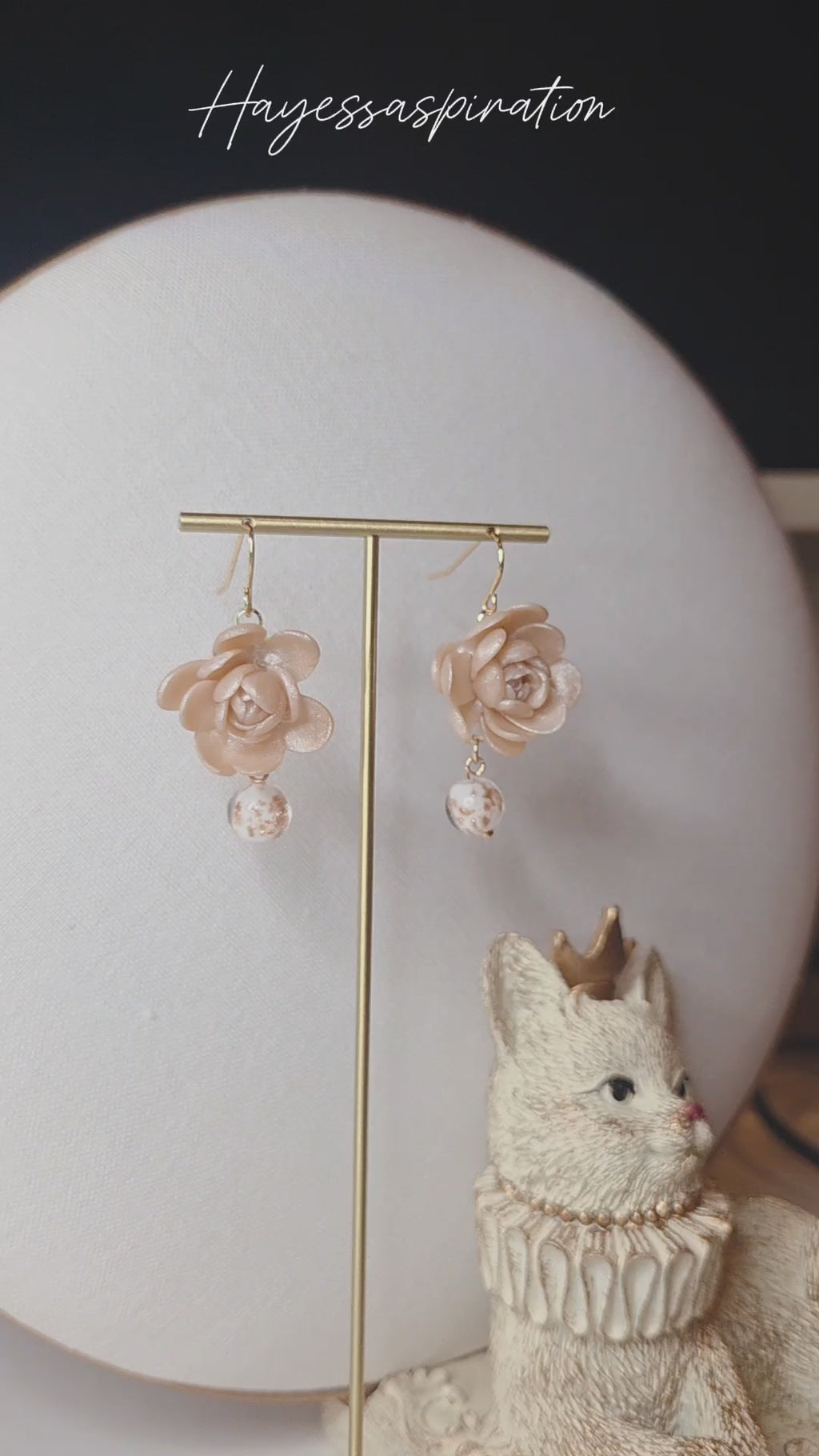 Moonlight Rose Dangle Earrings
