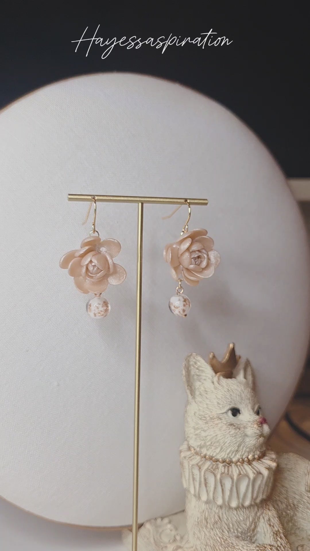 Moonlight Rose Dangle Earrings